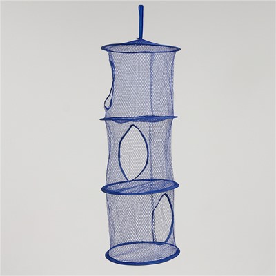 Корзина подвесная для игрушек, 3 секции, 27×27×70 см, МИКС