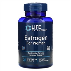 Life Extension, эстроген для женщин, 30 вегетарианских таблеток