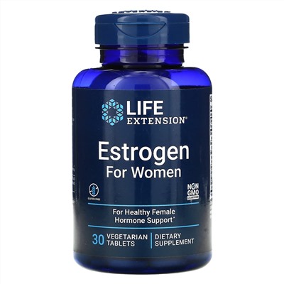 Life Extension, эстроген для женщин, 30 вегетарианских таблеток