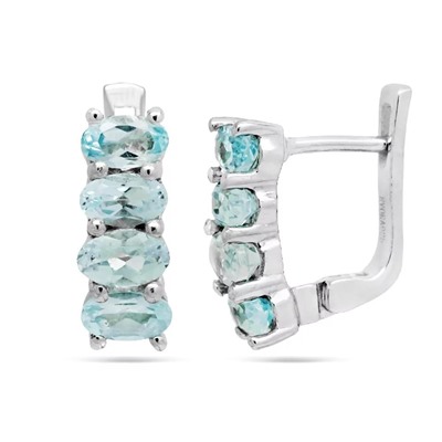 Серьги из серебра топаз, Сена