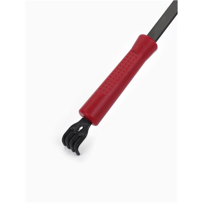 Массажёр-чесалка «Отдых», двусторонний, универсальный, 35×6×8 см, красный, чёрный