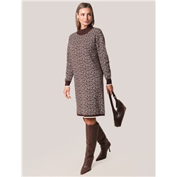 Платье жаккардовой вязки с кашемиром