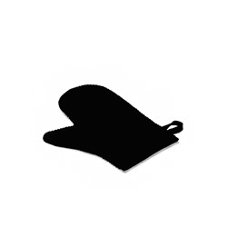 Рукавица для бани и сауны, полиэфир, чёрная