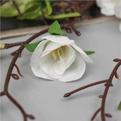 Цветы искусственные «Роза мини карнавал», 70×4 см, белые