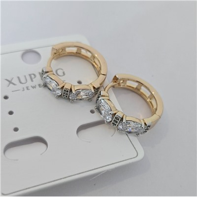 Серьги коллекция "Xuping" покрытие позолота, вставка: фианиты, арт.004.090