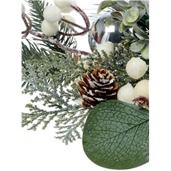 Декор настенный «Снежноягодник», 72×20 см, 18 LED, от батареек CR2032×2, свечение тёплое белое