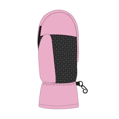 Варежки текстильные для девочек