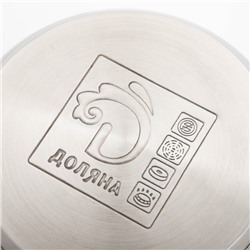 Кастрюля Доляна «Роскошь», 2.2 л, d=19 см, с крышкой, капсульное дно, нержавеющая сталь