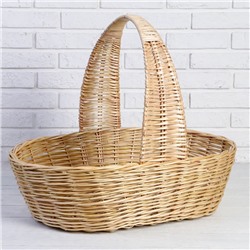 Плетёная корзина продуктовая, 62×41×18/50 см, ручная работа, ива