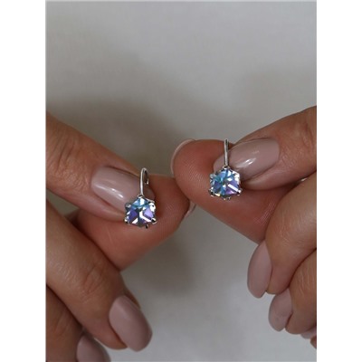 Подвеска из серебра с кристаллом Сваровски родированная 925 пробы 0044п-001vl