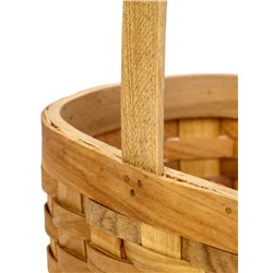 Корзина плетёная для хранения, 22×15.5×12 см, ручка h=13, секвойя, Greengo