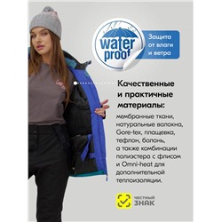 Горнолыжный костюм женский зимний большого размера зеленого цвета 07083Z