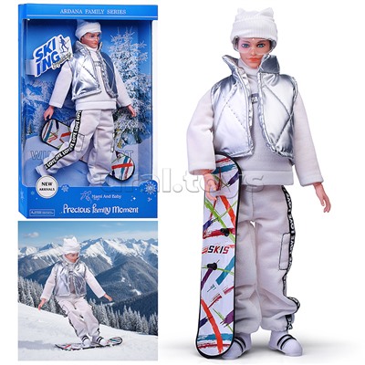 Кукла "Зимнии приключения" с аксессуарами, в коробке
