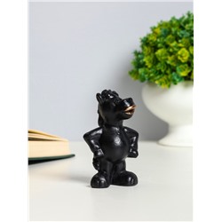 Фигурка гипс «Конь реальный», 8 см, чёрный