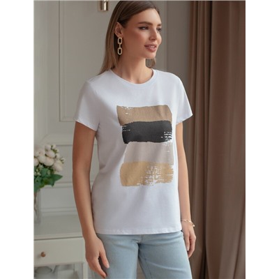 Футболка из 100% хлопка с авторским принтом.