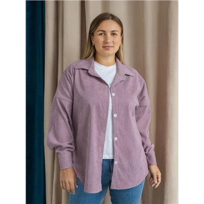 Рубашка женская вельвет РЖМ-01 (Сиреневый)