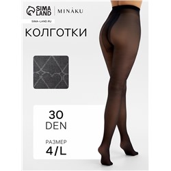 Колготки женские MINAKU, чёрные, размер 4/L
