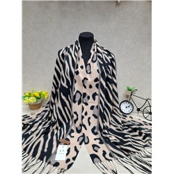 Мягкий двухсторонний палантин из кашемира мультицвет