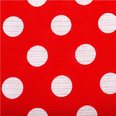 Простыня вафельная для бани Экономь и Я "Горох" 150х180 см, цвет красный, 150 гр/м2, 100% хлопок