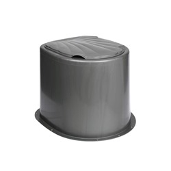 Туалет дачный, h=35 см, без дна, с отверстиями для крепления к полу, серый