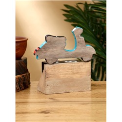 Календарь настольный «Мопед», 14×5.5×14.5 см, дерево, бирюзовый