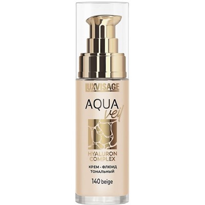 LUX visage Крем-флюид тональн.тон №140 беж AQUA VEIL HYALURON COMPLEX  30г/4