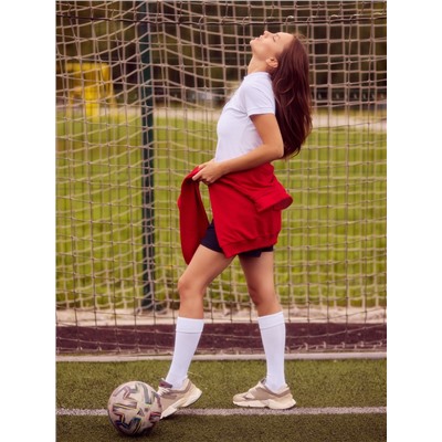 Футболка поло женская MINAKU: Basic line, белая, размер 42