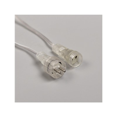 Гирлянда «Сосульки» 3×0.5 м, IP44, прозрачная нить, 288 LED, свечение белое с эффектом стекания, 12 В