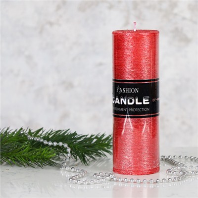 Свеча столбик 5х15 см Витые нити / ZD-074 /уп 96/