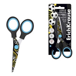 Ножницы детские 13 см ErichKrause Junior Decor "Sport DNA", с принтом на лезвиях, блистер