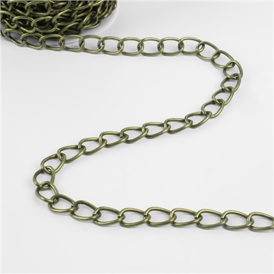 Цепочка для сумки, 11×16 мм, 10±0.5 м, цвет бронзовый