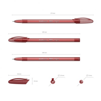 Ручка шариковая 0.7 мм Neo®  46517 красная тонированная технология суперскольжения ErichKrause