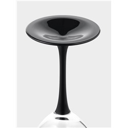 Бокалы для вина Luminarc Domino, 350 мл, набор 6 шт., стекло, прозрачные, чёрная ножка