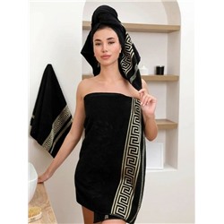 Махровое полотенце "Эллада"- графит 50*90 см. хлопок 100%