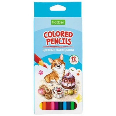 Карандаши 12цв ECO "Pets story" к/уп (066253) Хатбер
