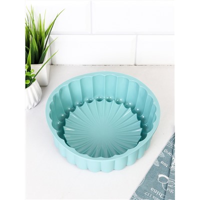 Форма для выпечки Кекс 20х6 см силиконовая круглая / HL-963 / уп 100/