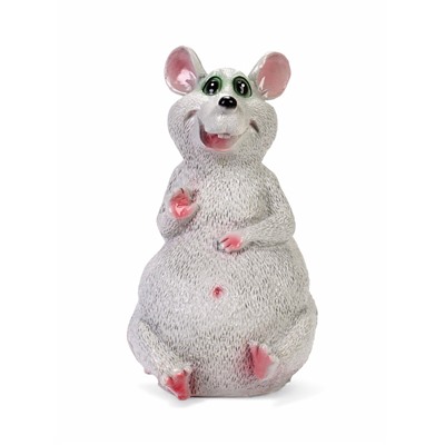 Садовая фигура из гипса «Мышь», 29.5 см, серая