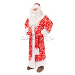 Костюм "Дед Мороз Морозко" (шуба, шапка, борода, варежки, мешок, пояс) р. 182-54-56
