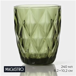 Стакан Magistro «Круиз», 240 мл, стекло, зелёный