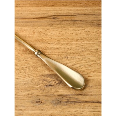Ложка для обуви «Блеск», 35 см, латунь