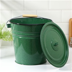 УЦЕНКА Ведро,12 л, без крышки, зелёное, с зерном