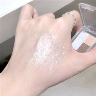 Мерцающие трехцветные тени для век Tingphe