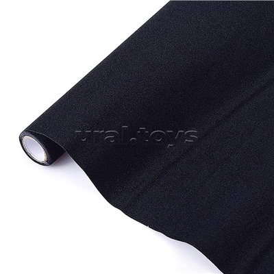 Пленка самоклеящаяся с блестками 45x300 см, черная, PP 100 мкм, в рулоне