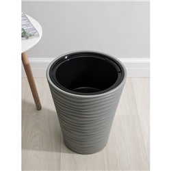Кашпо для цветов со вставкой «Дюна», 19.5 л, серое