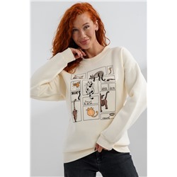 8569 женский свитшот оверсайз