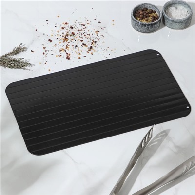 Противень для разморозки продуктов Доляна, 35.5×20.5 см, цвет чёрный