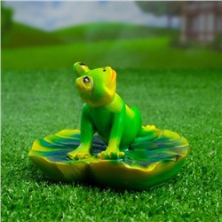Садовая фигура из полистоуна «Лягушка загорает», 15×10 см