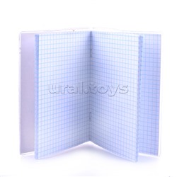 Блокнот "Девочка и щенки", формат А6, 11х15 см, 56 листов в клетку на скрепке, обложка с гелевым наполнением, глиттер внутри, морозостойкий