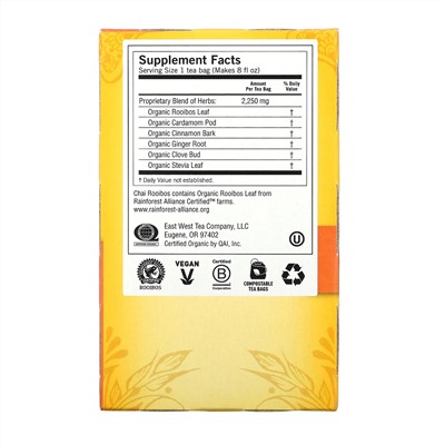Yogi Tea, чай ройбуш, без кофеина, 16 чайных пакетиков, 36 г (1,27 унции)