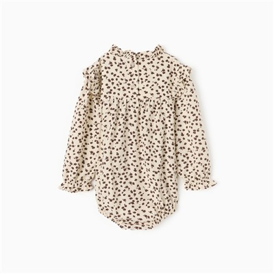 Блузка-боди для девочки MINAKU, рост 92-98 см, бежевая